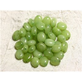 10pc - Cuentas de piedra - Jade Oval 10x8mm Verde lima - 4558550082114 