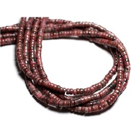 20pc - Stone Beads - Rhodonite Rondelles 4x2mm - 4558550081919 