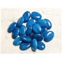 2pc - Perles de Pierre - Jade Ovales 18x13mm Bleu Turquoise Azur - 4558550082152 