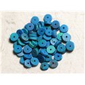 10pc - Perles de Pierre - Turquoise teintée Rondelles 8x2mm - 4558550082176 