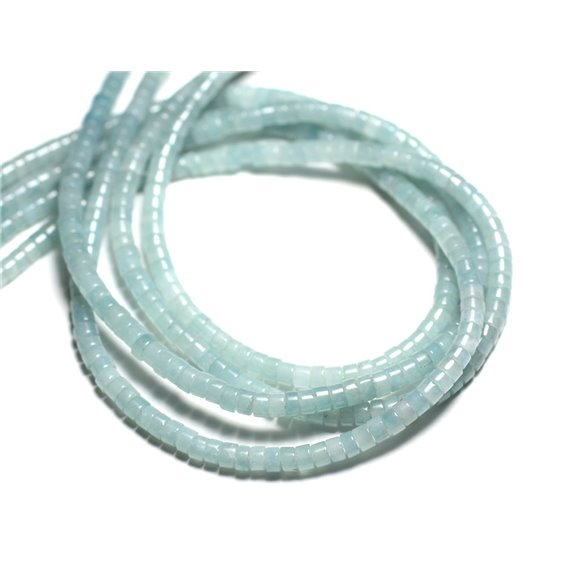 40pc - Perles de Pierre - Quartz turquoise naturel Rondelles 4x2mm - 4558550081865