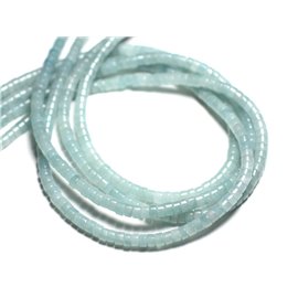 40pc - Stone Beads - Natural Turquoise Quartz 4x2mm Rondelles - 4558550081865