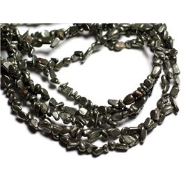 50pc approximately - Stone Beads - Seed beads Pyrite Chips 4-6mm - 4558550081827 