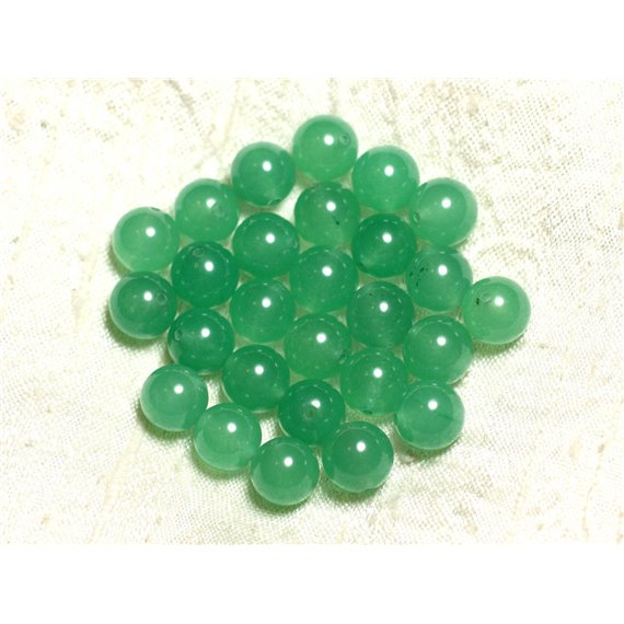 10pc - Perles de Pierre - Jade Boules 10mm Vert   4558550002433 