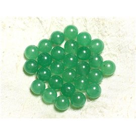 10pc - Cuentas de piedra - Bolas de jade 10 mm Verde 4558550002433 