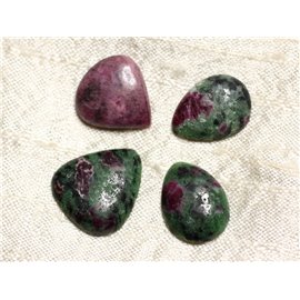 Lot 4 Stenen Cabochons - Ruby Zoisite Drops 19-21mm N11 - 4558550081216 