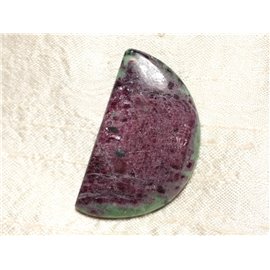 Cabujón de piedra - Zoisita Rubí Media luna 48x28mm N43 - 4558550081537 