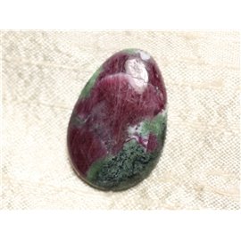 Cabochon de Pierre - Ruby Zoisite Drop 34x23mm N7 - 4558550081179 