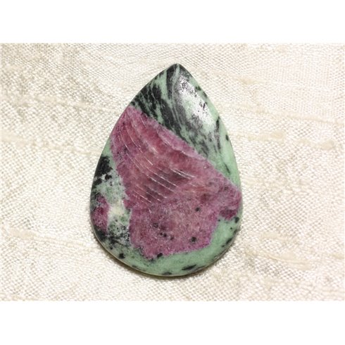 Cabochon de Pierre - Rubis Zoïsite Goutte 44x32mm N10 -  4558550081209 