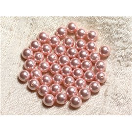 10 piezas - Cuentas de nácar Bolas de 8 mm ref C3 Rosa Pastel 4558550004093 