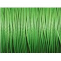 5 Mètres - Fil Corde Cordon Coton Ciré 1mm Vert Pomme Printemps - 4558550016027