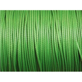 5 Meters - Waxed Cotton Cord 1mm Green 4558550016027 