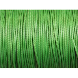 5 metri - Cordino in cotone cerato 1 mm Verde 4558550016027 