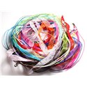 10pc - Colliers Tours de cou Organza et Coton 47cm Multicolore -  4558550080936 