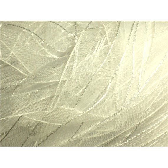 1pc - Echeveau 90 mètres - Ruban Tissu Organza Blanc 10mm   4558550005199 