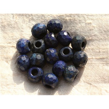 1pc - Perle de Pierre Perçage 5mm - Lapis Lazuli Rondelle Facettée 13x10mm   4558550015877 