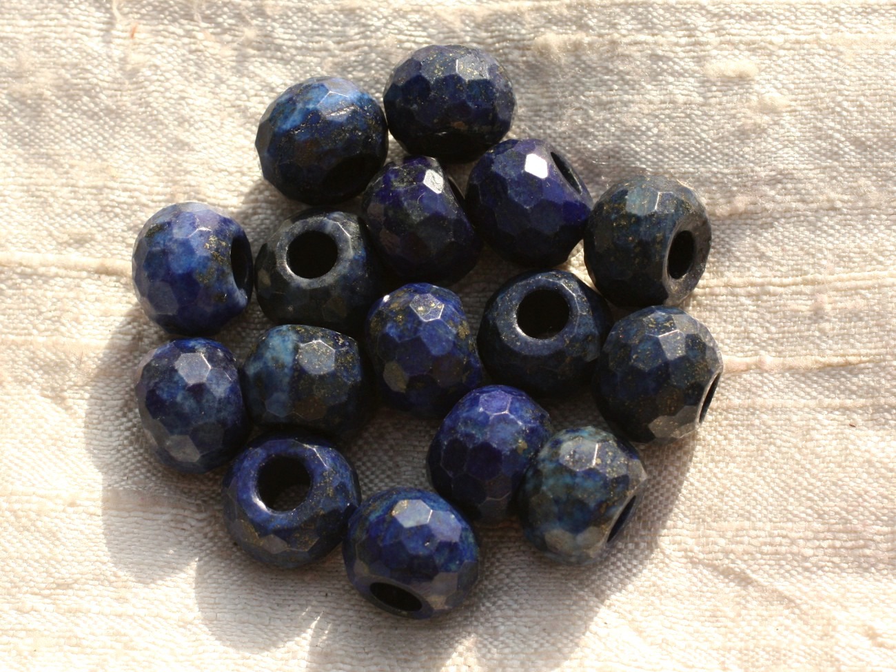 1pc - Perle de Pierre Perçage 5mm - Lapis Lazuli Rondelle Facettée 13x10mm   4558550015877 