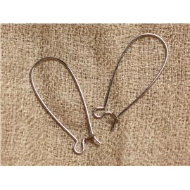20pc - Hooks Earrings Silver plated metal 33mm 4558550024299 