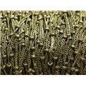 1 mètre - Appret Chaine Mailles ovales et Perles Métal Marron Bronze 2mm - 7427039735605