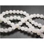 20pc - Perles de Pierre - Jade Boules 6mm Blanc transparent  4558550025333 