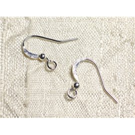 80pc - Hook Earrings Silver Metal quality 18x14mm - 4558550040008 
