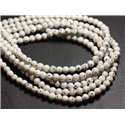 20pc - Perles Pierre - Jade Boules 6mm Blanc et noir taches pois - 7427039736602