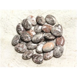4pc - Stone Beads - Fossil Ocean Jasper Oval 16x12mm - 4558550039781 