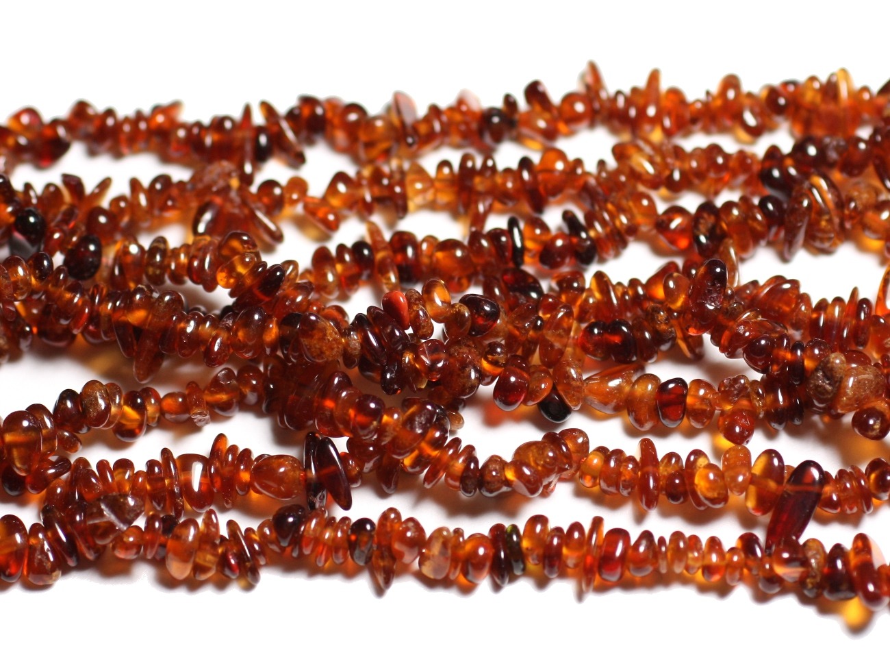 50pc - Perles de Pierre - Grenat Orange Chips Rocailles 3-8mm -  4558550039767 