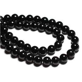 2pc - Stone Beads - Black Tourmaline Balls 10mm - 4558550039682 