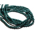 20pc - Perles de Pierre - Jade Boules 6mm Bleu Vert Paon Opaque - 4558550039651 