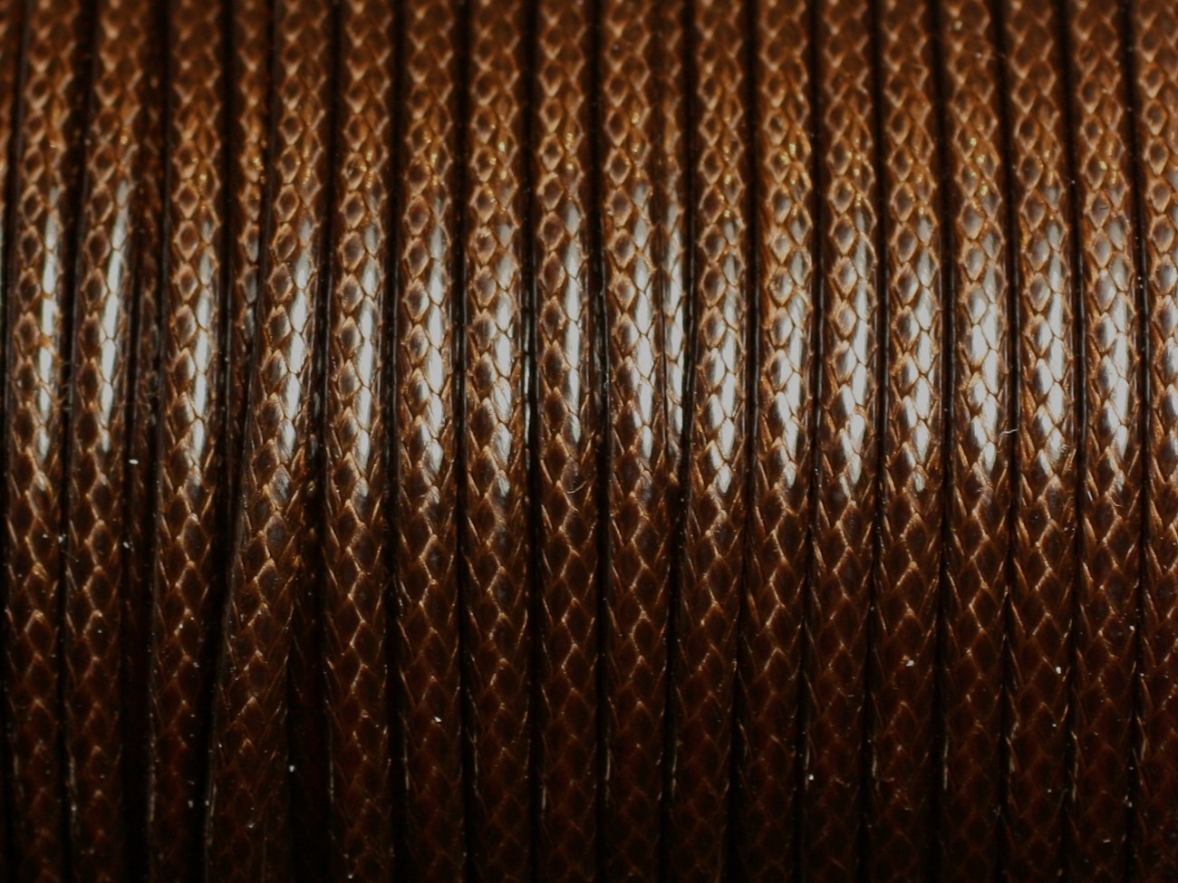 3 mètres - Cordon Coton Ciré 3mm Marron Café Chocolat   4558550010285 