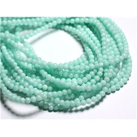 Fil 39cm 92pc env - Perles de Pierre - Jade Vert Turquoise Boules 4mm -  4558550039385 