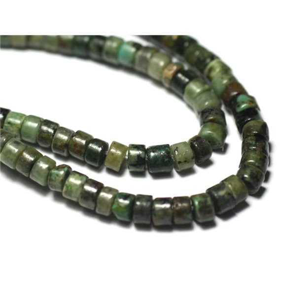 20pc - Perles de Pierre - Turquoise Afrique naturelle Rondelles Heishi 4mm - 4558550039064