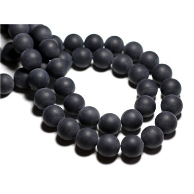 4pc - Perles de Pierre - Onyx Noir Mat Boules 14mm -  4558550039057 