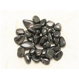 10pc - Cuentas de piedra - Chips de hipersteno Gotas 7-14 mm 4558550000101