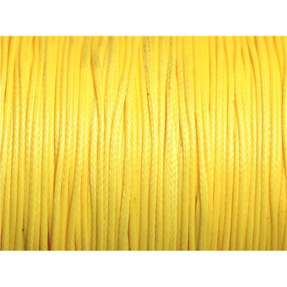 10m - Cordon de Coton Ciré 0.8mm Jaune   4558550000347