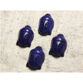 2pc - Cuentas de Buda 29mm Sintético Turquesa Azul Noche 4558550000644 