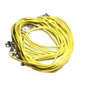 5pc - Colliers Tours de cou 45cm Suédine Jaune 2x1mm   4558550000651 