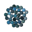 20pc - Perles Bois de Coco Palets 10-11mm Bleu Vert   4558550001191
