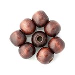 10pc - Perles Bois Boules 10-12mm Marron   4558550001221