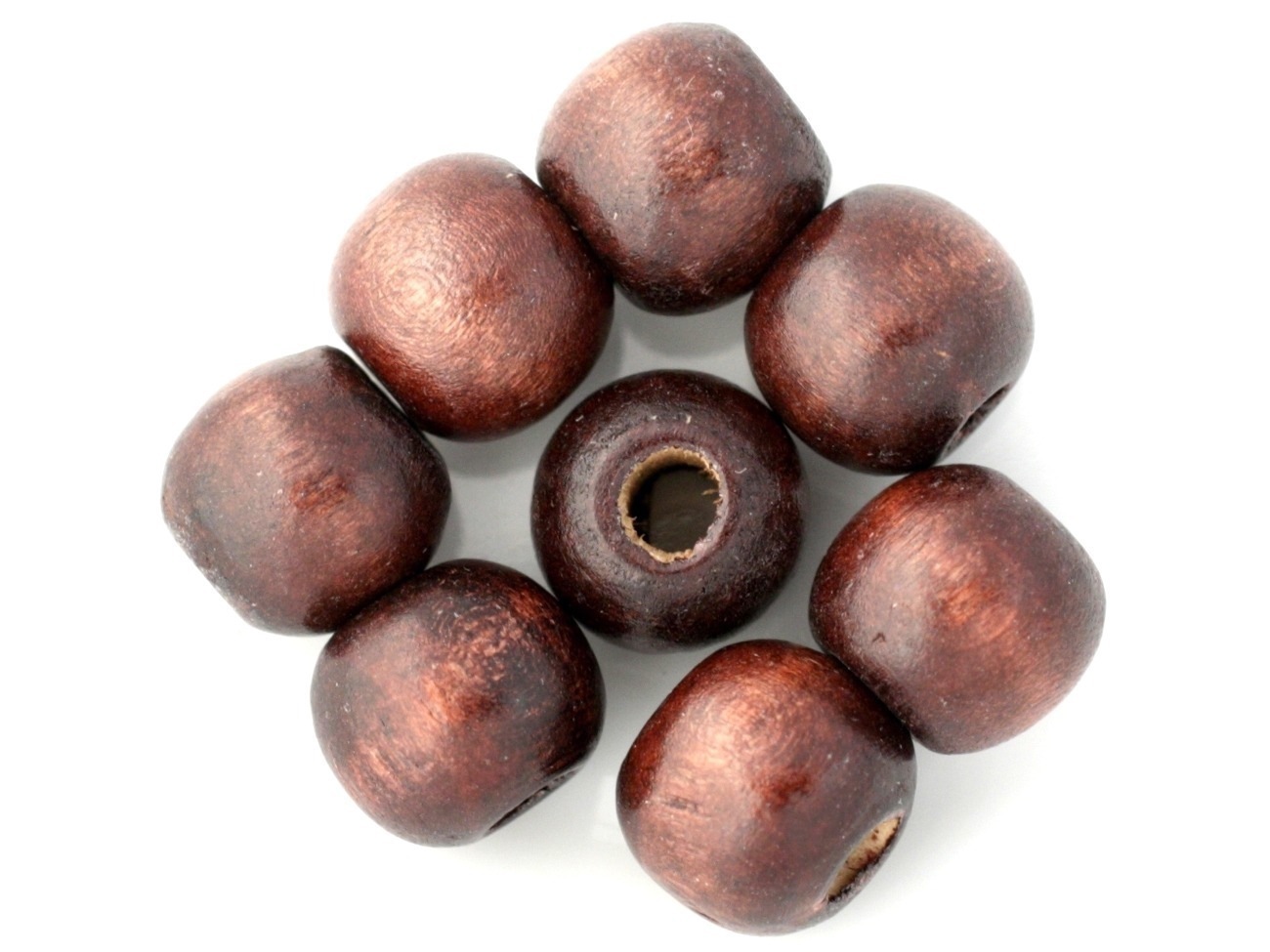 10pc - Perles Bois Boules 10-12mm Marron   4558550001221
