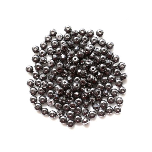 20pc - Perles de Pierre - Hématite Rondelles facettées 4x2mm   4558550002006