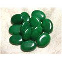 1pc - Perle de Pierre - Jade Verte Ovale 25x18mm   4558550002037