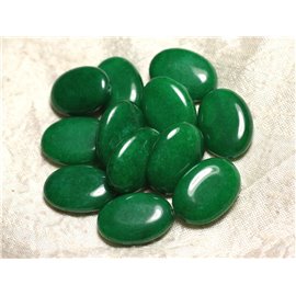 1pc - Stone Bead - Green Jade Oval 25x18mm 4558550002037