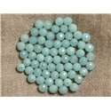 10pc - Perles de Pierre - Amazonite Boules Facettées 6mm   4558550002129