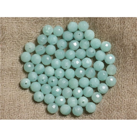 10pc - Perles de Pierre - Amazonite Boules Facettées 6mm   4558550002129