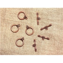 10pc - Toogle T Cierres Metal Cobre Calidad Redondo 13mm 4558550002150