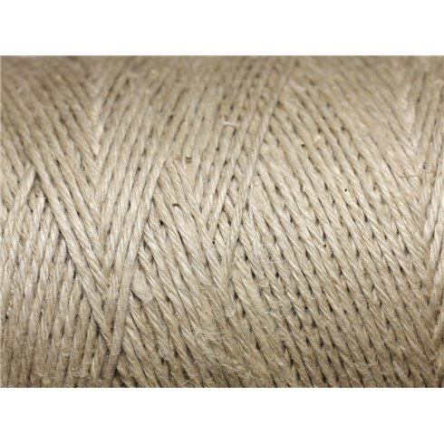 10 metres - Fil Ficelle Corde Cordon Chanvre 1mm Beige Ecru - 4558550002167