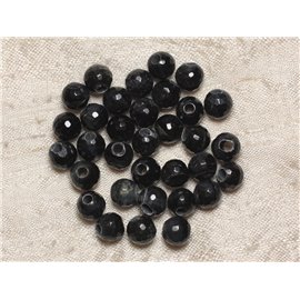 2 piezas - Taladro de cuentas de piedra de 2,5 mm - Ojo de halcón facetado 10 mm 4558550002266