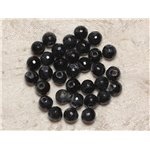 2pc - Perles de Pierre Perçage 2.5mm - Oeil de Faucon Facetté 10mm   4558550002266